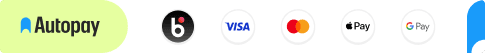 Obsługiwane płatności: Autopay, BLIK, Visa, Mastercard, Apple Pay, Google Pay